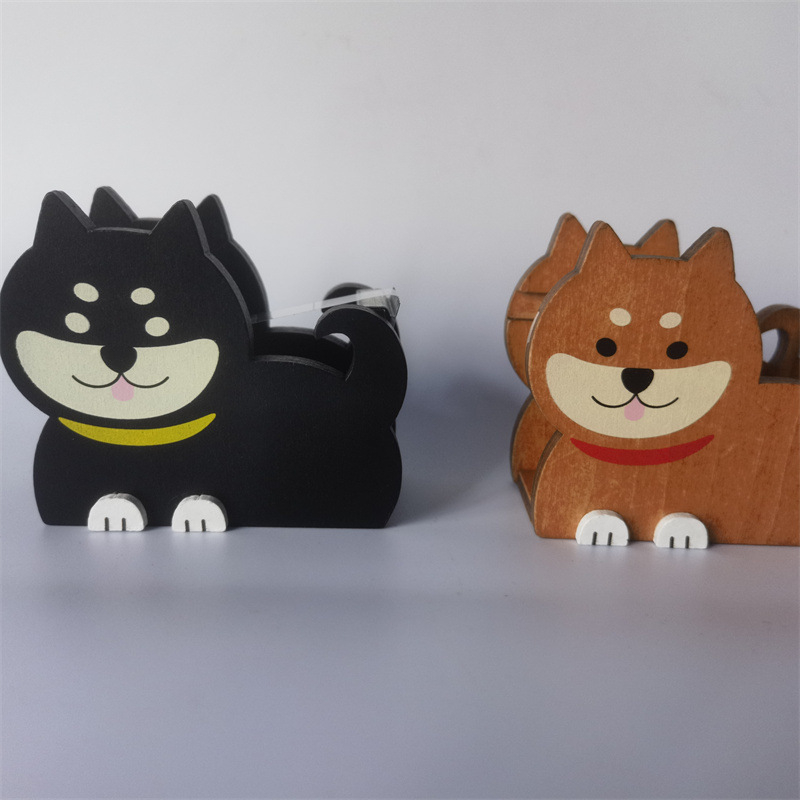 Zakka японски Шиба Ину резач за лента – MDF корпус, модел 11, тегло 54 г, персонализирана ширина на лентата, настолен орнамент