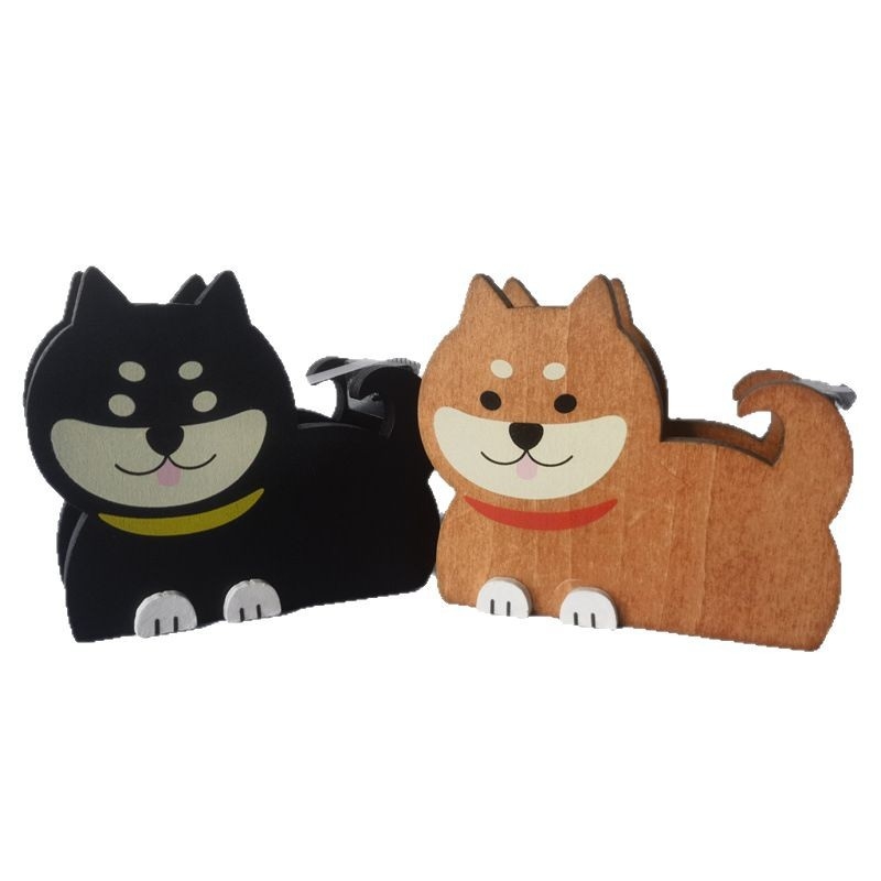 Zakka японски Шиба Ину резач за лента – MDF корпус, модел 11, тегло 54 г, персонализирана ширина на лентата, настолен орнамент