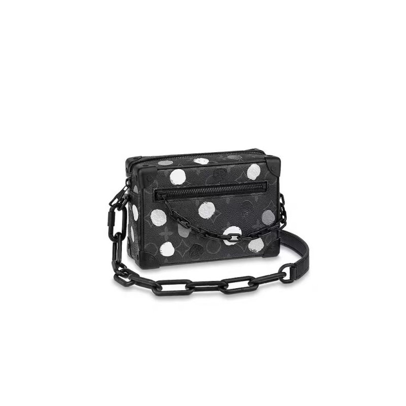 Geantă crossbody pentru bărbați cu model monogram, material PVC, impermeabilă, căptușeală din pânză, toamnă 2025