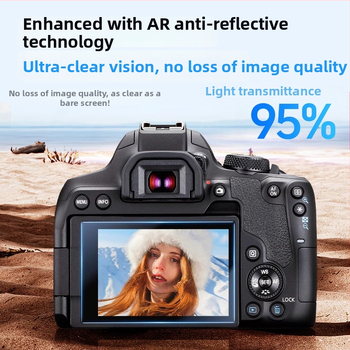 Canon R50 ekrāna aizsargfilms - PET materiāls, AR pārklājums, augsta skaidrība, pretatstarojums