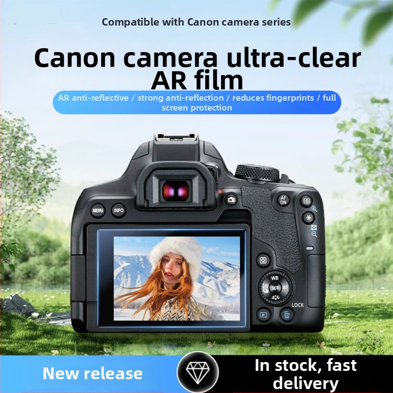 Canon R50 ekrāna aizsargfilms - PET materiāls, AR pārklājums, augsta skaidrība, pretatstarojums