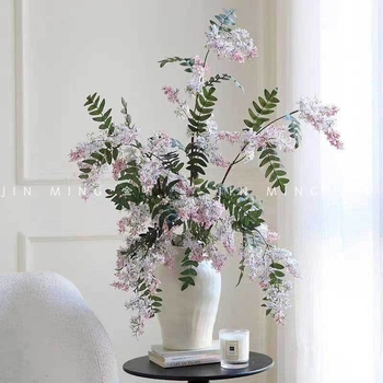 Aranjament din flori de mătase Jin Ming – flori de mătase, pentru nuntă, utilizare în exterior, recuzită pentru fotografii și decor de casă