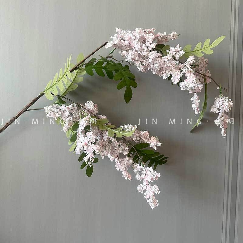 Aranjament din flori de mătase Jin Ming – flori de mătase, pentru nuntă, utilizare în exterior, recuzită pentru fotografii și decor de casă