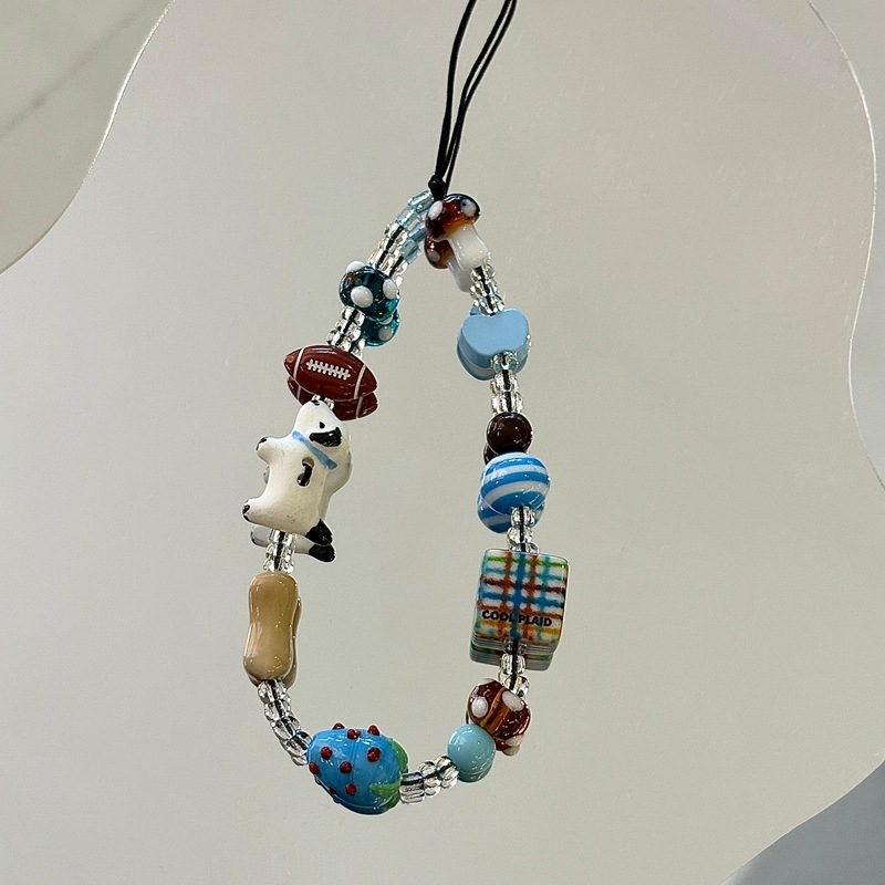 Lanyard pentru telefon, Handmade din aliaj, cu șnur din nailon și cataramă din plastic, stil feminin