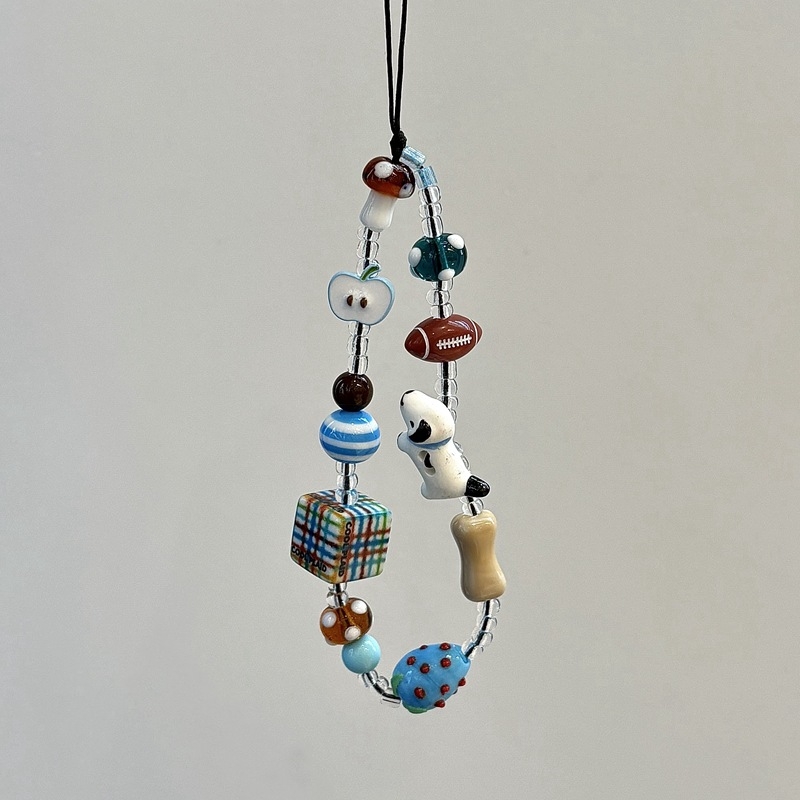 Lanyard pentru telefon, Handmade din aliaj, cu șnur din nailon și cataramă din plastic, stil feminin