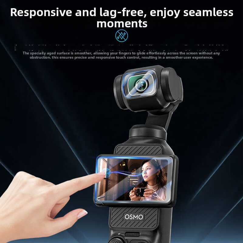 Zaštitna folija za zaslon DJI Pocket3 / Osmo Pocket – AR HD anti-refleksija, PET materijal, višeslojna laminacija