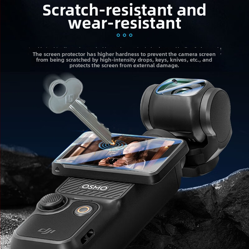 Zaštitna folija za zaslon DJI Pocket3 / Osmo Pocket – AR HD anti-refleksija, PET materijal, višeslojna laminacija