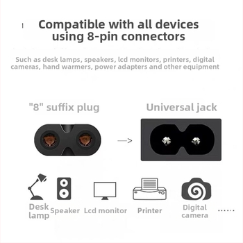 Lin Yun Era barošanas kabelis, divvads, PVC apvalks, Eiropas divu apaļu kontaktligzdu tips, 2x0.75mm²