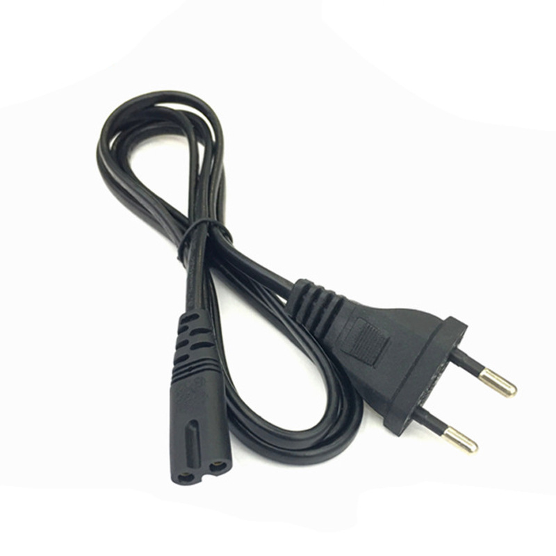 Lin Yun Era barošanas kabelis, divvads, PVC apvalks, Eiropas divu apaļu kontaktligzdu tips, 2x0.75mm²