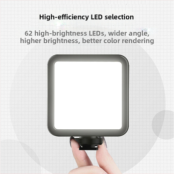 Lumină de umplere mini pentru camere, marca Happy, putere sub 10W, compatibil DSLR și camere de acțiune, utilizare la birou