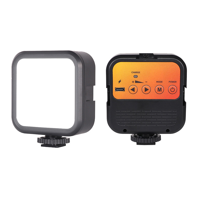 Lumină de umplere mini pentru camere, marca Happy, putere sub 10W, compatibil DSLR și camere de acțiune, utilizare la birou