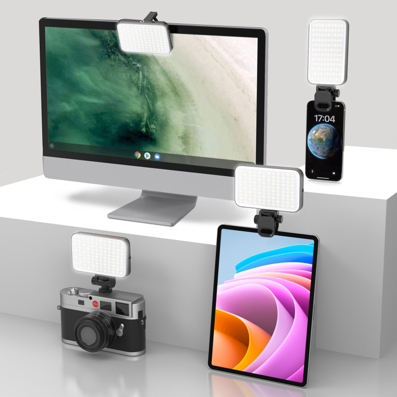 Jisun L01 prijenosno LED osvjetljenje za telefon – rasvjeta za snimanje i live streaming, tri boje temperature, kompaktne dimenzije 115×71×17.5 mm