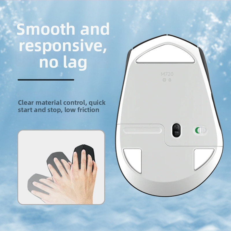 Peles kājiņu uzlīme Logitech M720 — Ice Edition, Arc Edge, Esports gluds slīdējums, Izsmalcināta izstrāde