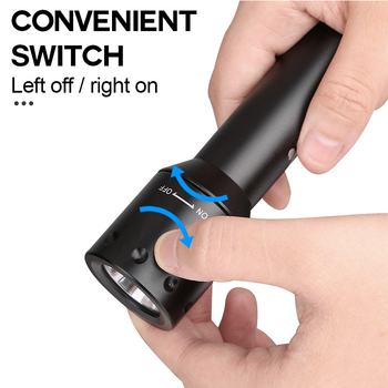 Lanternă de scufundare cu LED T6 pentru fotografie în aer liber, impermeabilă, corp din aliaj de aluminiu, baterie 1x18650, rază 200–500 m