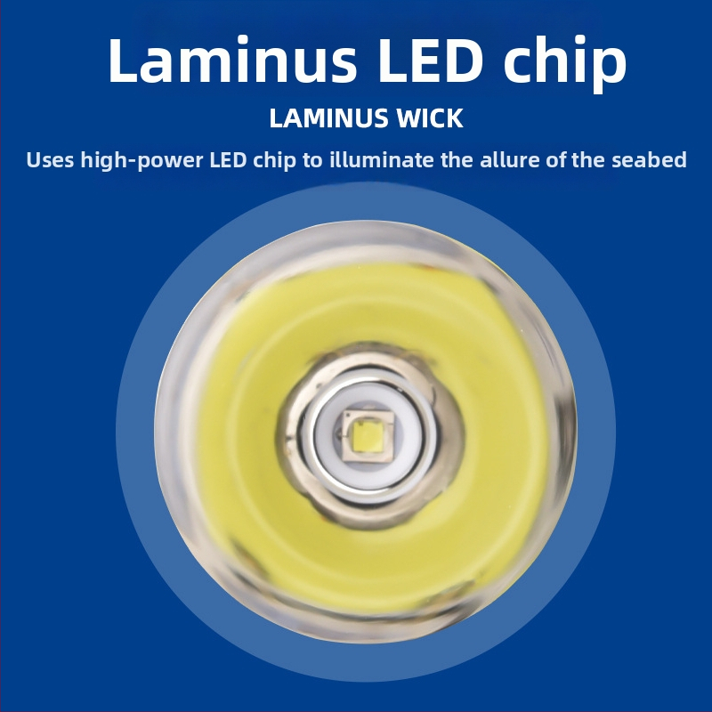 Lanternă LED T40 pentru scufundări, focalizare fixă, IPX8, corp din aliaj de aluminiu, baterie 3000mAh, 15W; încărcător inclus