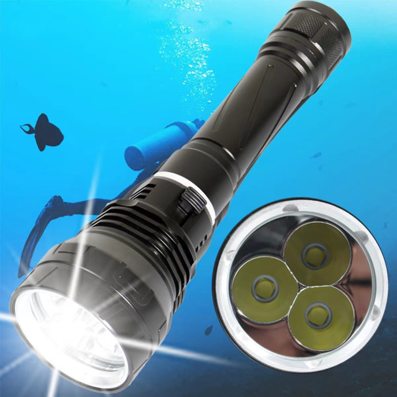 Lampa LED lanterna 60W, corp din aliaj de aluminiu, baterie 2200mAh, utilizare subacvatică, rază peste 500 de metri