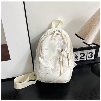 Geantă de umăr pentru femei, stil street trendy, nylon, căptușeală poliester, închidere cu fermoar, vara 2024