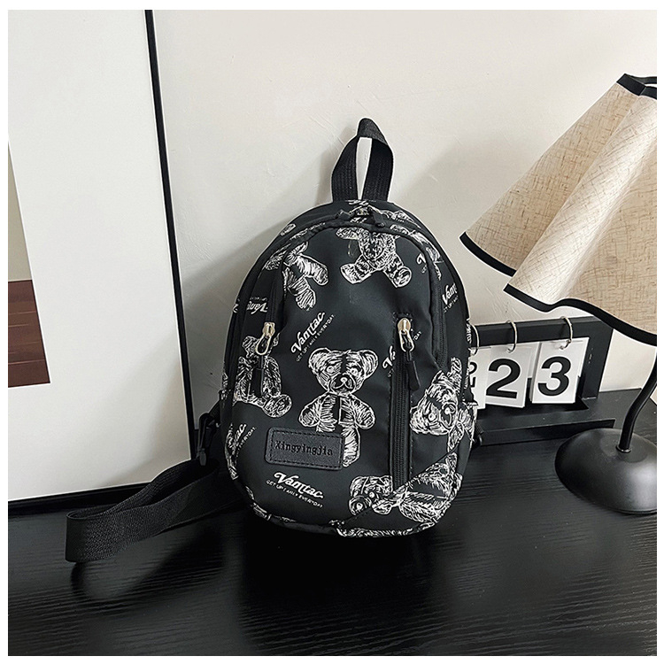 Geantă de umăr pentru femei, stil street trendy, nylon, căptușeală poliester, închidere cu fermoar, vara 2024