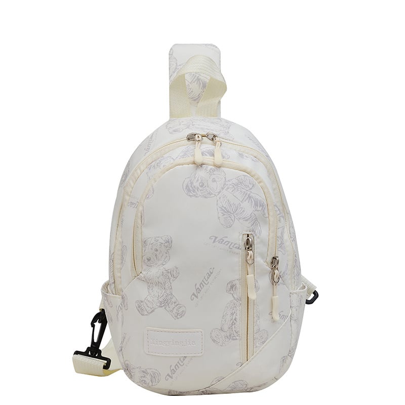 Geantă de umăr pentru femei, stil street trendy, nylon, căptușeală poliester, închidere cu fermoar, vara 2024