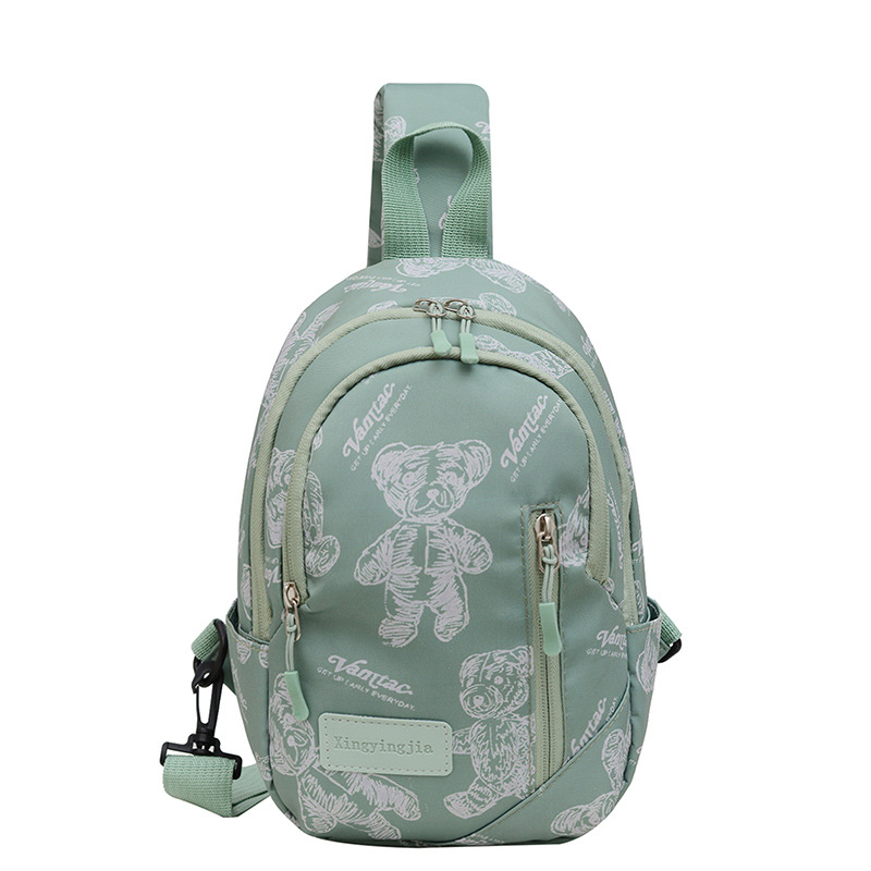 Geantă de umăr pentru femei, stil street trendy, nylon, căptușeală poliester, închidere cu fermoar, vara 2024