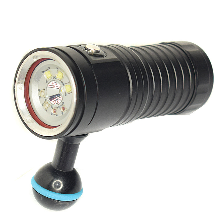 A10 Iluminare subacvatică pentru muncă și fotografie – Lumină de umplere, LED de 40W, aliaj de aluminiu, alimentare pe baterii, multifuncțional, rază până la 50 m