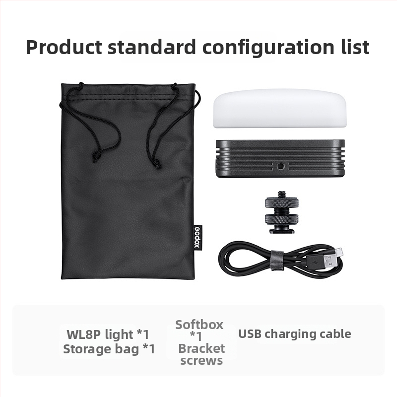 God cow WL8P Υποβρύχιο φως φωτογράφισης – Αδιάβροχο φορητό LED φως πλήρωσης με ρυθμιζόμενη φωτεινότητα και χρώμα, αυτόνομη τροφοδοσία