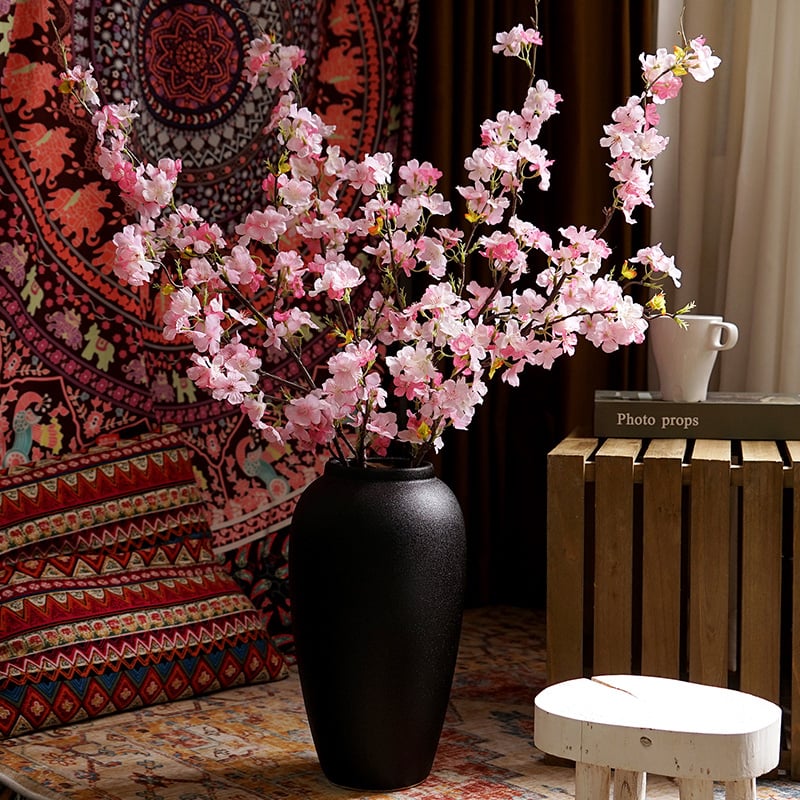 Floare artificială de piersică, floare de mătase, imprimare pe ecran, model 3283093; pentru nunți, utilizare în aer liber, recuzită pentru fotografie și decor în casă