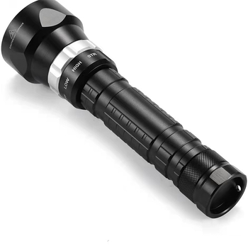 Lumină LED pentru fotografiere subacvatică, carcasă din aliaj de aluminiu, 50W putere, baterie reîncărcabilă 9500mAh, sursă de lumină LED, rază maximă 200-500 m.