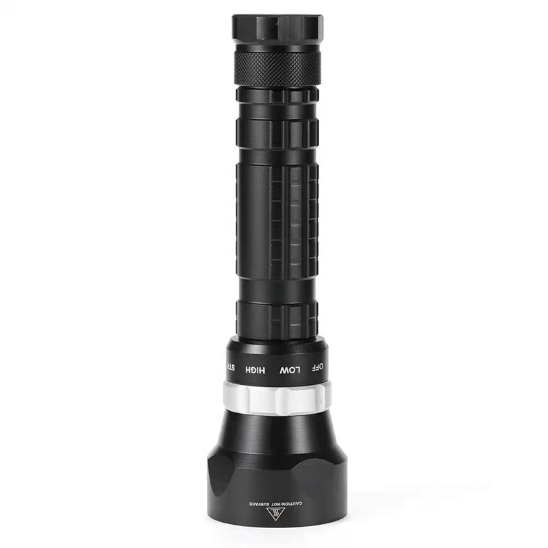 Lumină LED pentru fotografiere subacvatică, carcasă din aliaj de aluminiu, 50W putere, baterie reîncărcabilă 9500mAh, sursă de lumină LED, rază maximă 200-500 m.