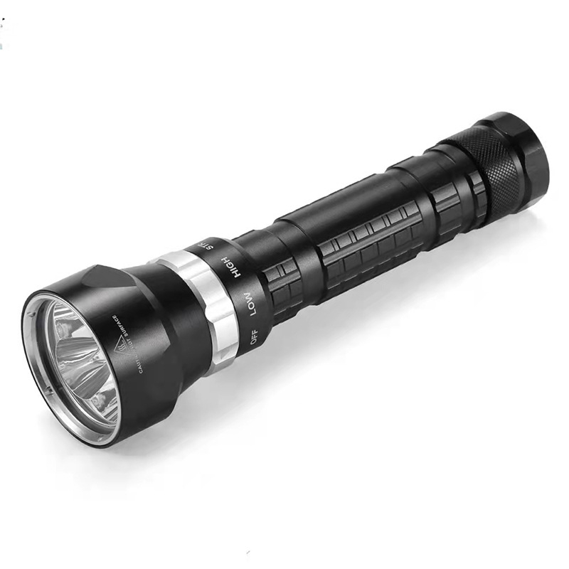 Lumină LED pentru fotografiere subacvatică, carcasă din aliaj de aluminiu, 50W putere, baterie reîncărcabilă 9500mAh, sursă de lumină LED, rază maximă 200-500 m.