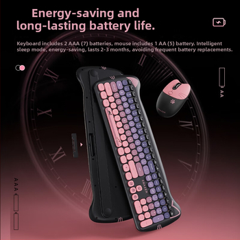 KN520 Belaidis klaviatūros ir pelės rinkinys — Bluetooth ir 2.4G ryšys, Bluetooth klaviatūra ir Bluetooth pelė, DPI 4000, ergonomiškas dizainas