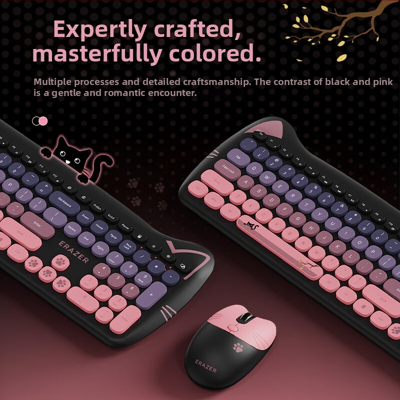 KN520 Belaidis klaviatūros ir pelės rinkinys — Bluetooth ir 2.4G ryšys, Bluetooth klaviatūra ir Bluetooth pelė, DPI 4000, ergonomiškas dizainas