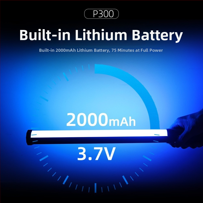 RGB výplňové svetlo, stmievateľné LED tyčové svetlo pre interiérovú fotografiu, model P300, teplota farby 2500K–9900K, výkon pod 10W