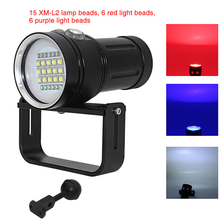 Lampa cu 27 LED pentru scufundări și minerit – lampă de lucru, corp din aliaj de aluminiu, alimentare cu baterie