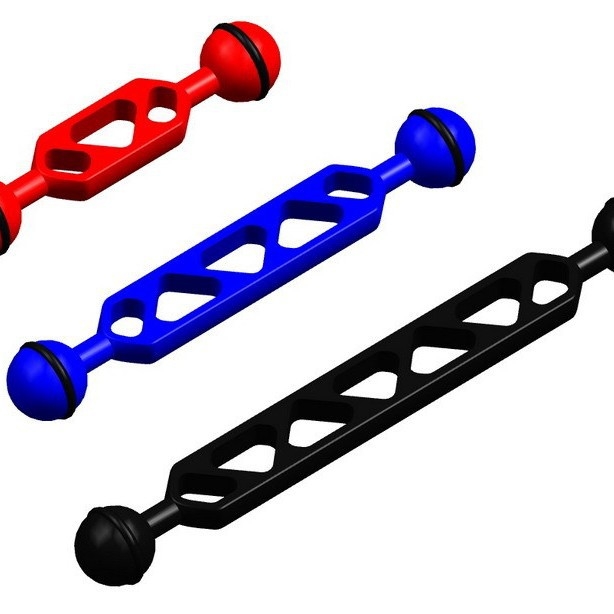 Ruka svjetla za potapanje od aluminijske legure 6061 s kugličnom glavom, nosač za podvodnu fotografiju