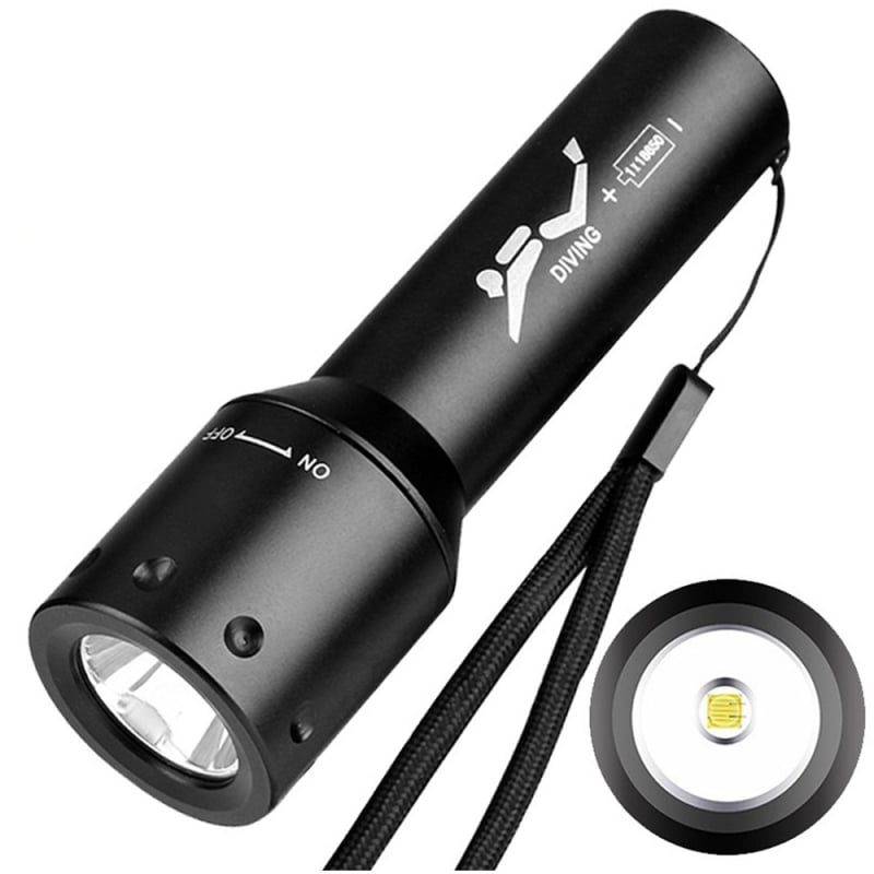 Potapljačka LED svjetiljka s T6, 10W, baterija 1x18650, domet 100–200 m