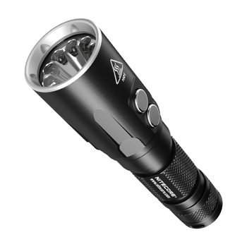 NITECORE DL20 Potapljačko foto osvjetljenje s dodatnom rasvjetom — LED, 1000 lumena, IPX8 100 m, domet zrake 100–200 m, aluminijska legura