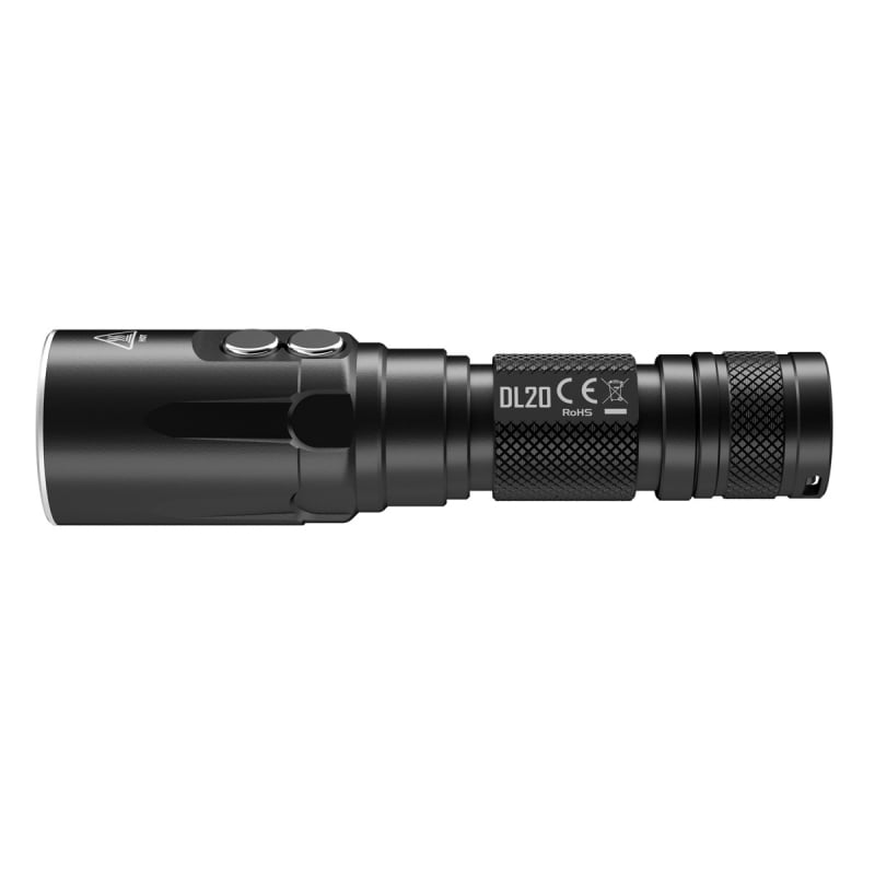 NITECORE DL20 Potapljačko foto osvjetljenje s dodatnom rasvjetom — LED, 1000 lumena, IPX8 100 m, domet zrake 100–200 m, aluminijska legura