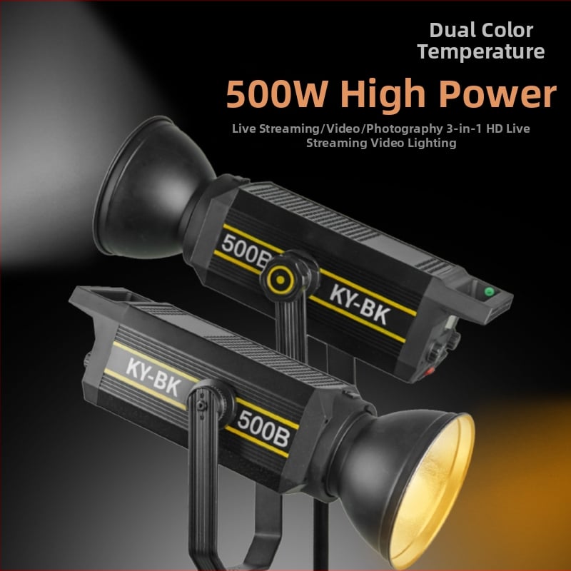 Lumină LED de umplere pentru transmisiuni live și fotografie de frumusețe, COB LED, corp metalic, putere 150W+, trei temperaturi ale culorii, 220V