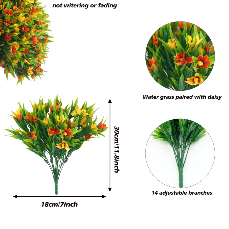 Σετ εξωτερικών τεχνητών λουλουδιών – μεταξωτά άνθη, στιλ καλλιτεχνικής διακόσμησης, ποικιλία: Eucalyptus, Daisy, Sanwei kwai, Magnolia, Starry sky, για φωτογραφίες και διακόσμηση σπιτιού