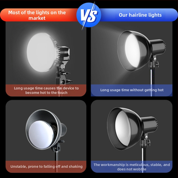 Doplňujúce svetlo pre živé vysielanie portrétov, 36W, 5V, skladacie, vertikálne použitie, model 498W