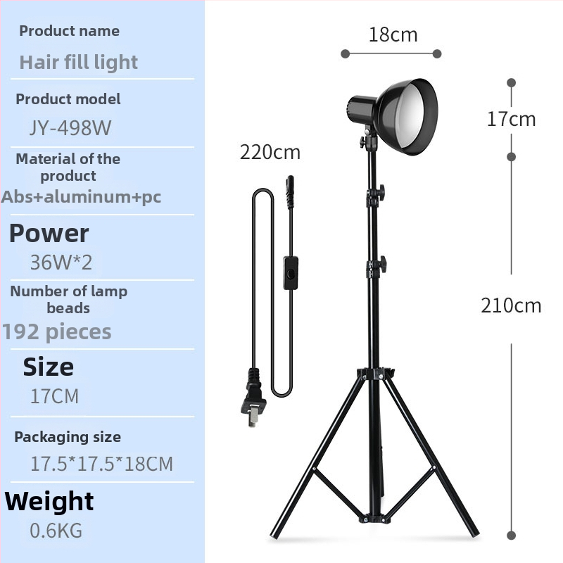 Doplňujúce svetlo pre živé vysielanie portrétov, 36W, 5V, skladacie, vertikálne použitie, model 498W