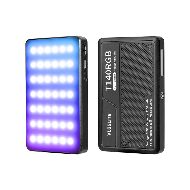 Kockasto RGB džepno svjetlo za mobilni live streaming – LED osvjetljenje 6W, ugrađena baterija 3.7V, za vloganje/selfie/video snimanje