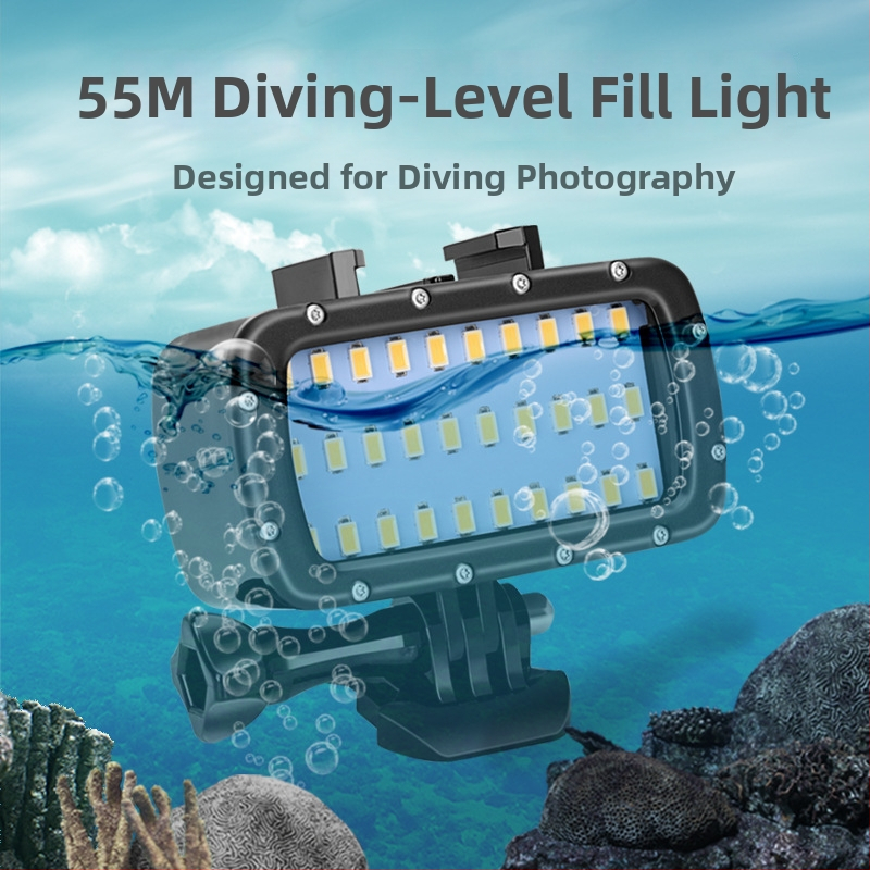 Zemūdens LED apgaismojums ar 30 LED GoPro – ūdensdrošs papildgaismas profesionālai fotogrāfijai