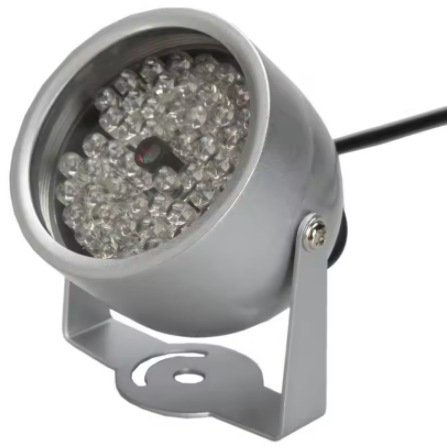 Lumină de completare pentru cameră cu 48 LED, 12V infraroșu LED flood pentru o singură cameră, sub 10W, 850 nm