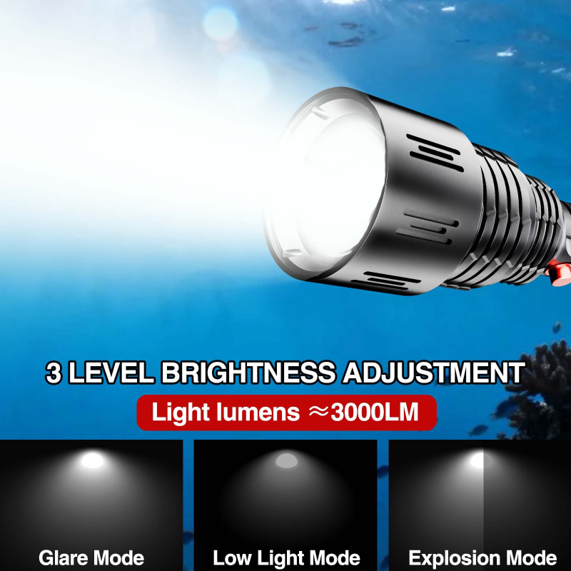 BT90 potapljačka LED svjetiljka 30W, ugrađena 6000mAh baterija, Type-C direktno punjenje, domet 500m+, vodootporna (30W LED, ugrađena 6000mAh baterija, Type-C direktno punjenje, domet 500m+, vodootporna)