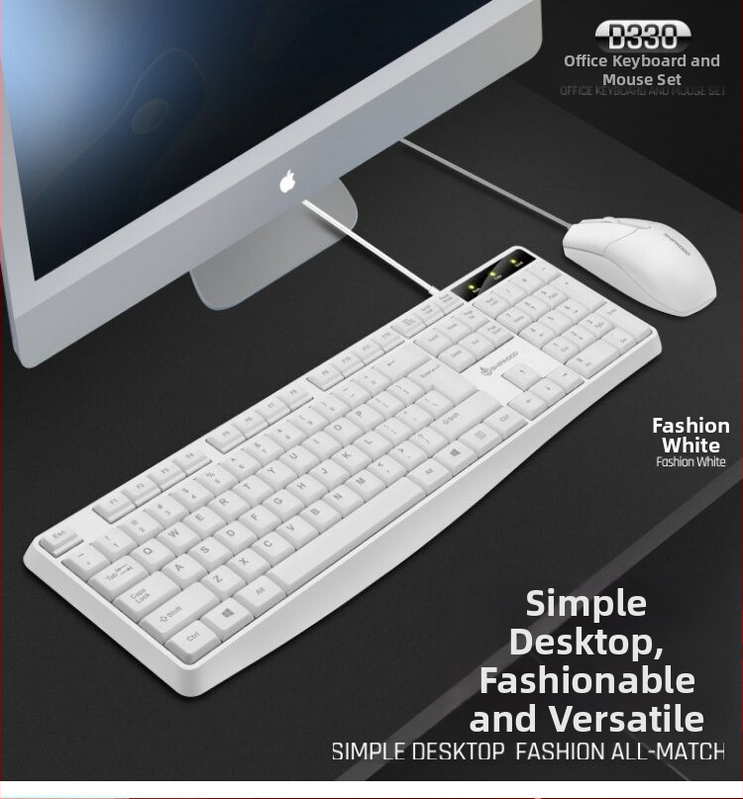 Kablirani set tipkovnice i miša s USB, optički 1000dpi, ergonomski, vodootporan, mogućnost privatne marke, za notebook, kuću, ured ili igranje