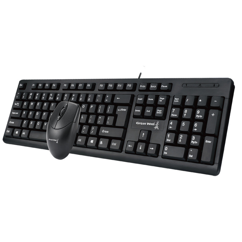 Žično set tipkovnice i miša – 1600dpi optički senzor, ergonomski dizajn, USB kabel 1,5 m, pogodno za prijenosno računalo, kućnu, uredsku i gaming upotrebu