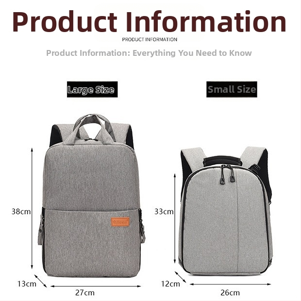 SLR kaamera seljakott, nailonist materjal, Jieshi Shield; hingav, vettõrjev, kulumiskindel, vargusest kaitsev, koormust vähendav, vooder nailon; sobib SLR kaamerale