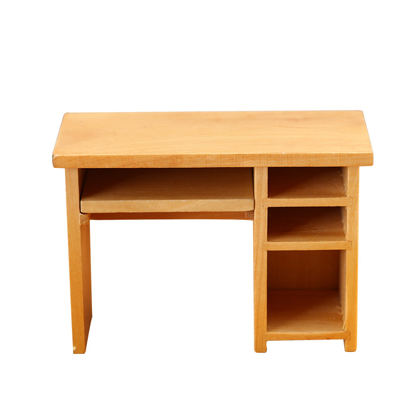 Set uredskog stola za kućicu lutaka s mišem i tipkovnicom | Marka Hao Chang, moderan minimalistički stil, kućni namještaj
